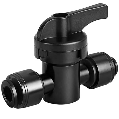 10 Pack 1/4 Inch Drip Irrigation Shut Off Valve Fittings - 1/4'' Drip Line Push-to-Fit Switch Valve Connectors for 1/4 Inch Drip Irrigation Tubing Regulate Water Flow - size: 1/4" Push-to-connect Valve