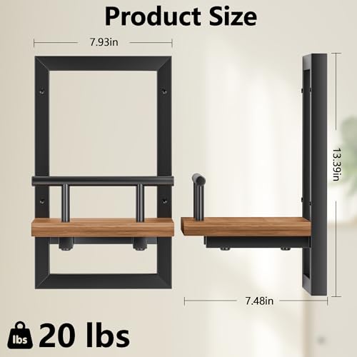 Sbosbo Floating Shelves for Wall Plant Shelf - color: Rustic Brown
