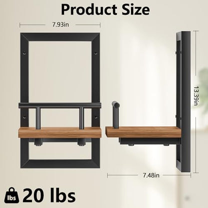 Sbosbo Floating Shelves for Wall Plant Shelf - color: Rustic Brown