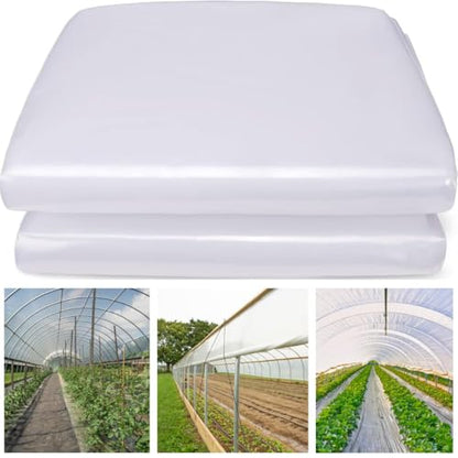 Farm Plastic Supply - Clear Greenhouse Plastic Sheeting - 6 mil - 4 Year UV Resistant Polyethylene Greenhouse Film, Replacement Cover, Hoop House Green House Cover for Gardening, Farming (16' x 25') - size: 16' x 25'
