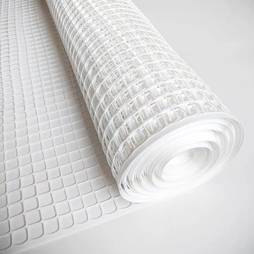 PotatoLife White Plastic Garden Fence, Hardware Mesh, 4' x 50' - color: White, size: 4' x 50'