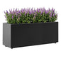 40Wx12Dx16H Black Metal Planter Box, Easy Assembly Raised Garden Bed - color: Black, size: 16Hx40Wx12D