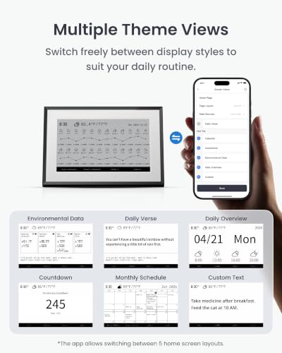 SwitchBot E-Ink Home Dashboard, WiFi Weather Station with Family Calendar