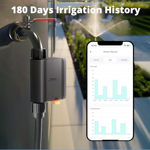 SONOFF Zigbee Sprinkler Timer, Gateway Required, Smart Controller Voice Control with Alexa and Google Home, Automate Irrigation for Garden, Lawn, Pool, Outdoor Watering, SWV-NH, Black