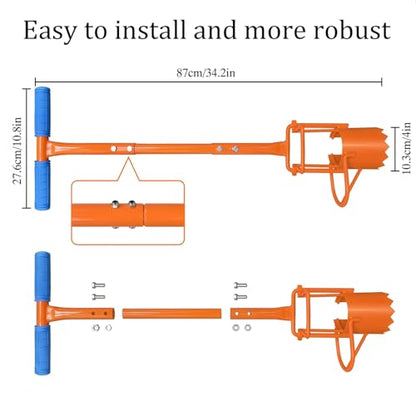 glorousamc Bulb Planter, Weeder, Sod Plugger, Flower Planting, Soil Sampler-5-IN-1 Lawn Tool and Garden Tool - Enhanced Bottom Edge for Easier Penetration, 33.5 Inch（A）