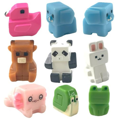 EMiEN 8 Pcs Mini Animals Pixel Square Animal Miniature Ornament Kits - color: 8 Pcs Mini Animals Pixel Square