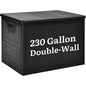 YITAHOME XXL 230 Gallon Extra Large Outdoor Deck Box - color: Black, size: 230 Gallon