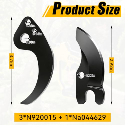 3*N920015 + 1*Na044629 Replacement Dewalt Pruner Blades, Cordless Pruning Shears Replacement Blades Accessories Compatible with Dewalt Pruner Dcpr320 Dcpr320b Dcpr320d1