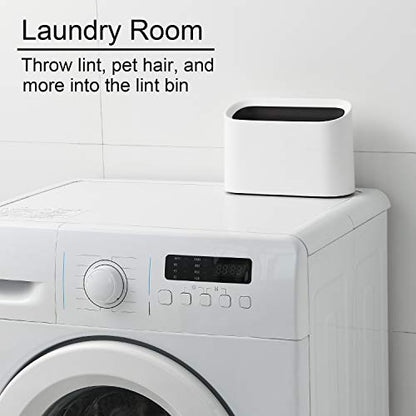 SUBEKYU Mini Countertop Trash Can,Tiny Desktop Trash Can,White 0.4 Gal - color: White 0.4 Gal No Lid