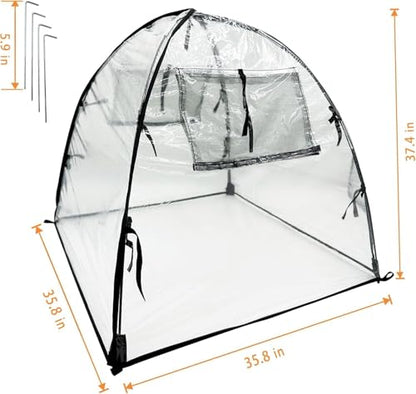 Plant Tent Cover Freeze Protection for Winter Plants Clear 36" x 36" x 38" - size: 36" x 36" x 38"