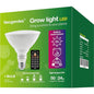 Smart LED PAR38 Grow Light, Dimmable, Sun Mode Dimming - Mimics Real Sunshine, Daily Run Auto Timer, Remote Control - Full Spectrum for Indoor Plant Growth