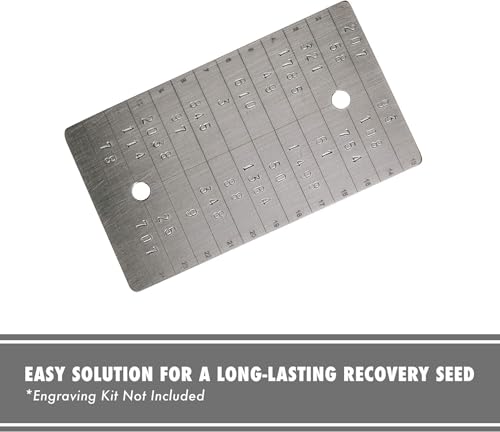 ColdTi - Titanium Bitcoin Seed Plate for Ultra-Secure Ethereum and Crypto Seed Phrase Storage - Premium Seed Phrase Metal - (Single Plate) - size: Single Plate