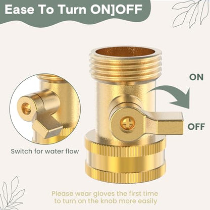 Twinkle Star Brass Hose Jet Nozzle with Garden Shut off Valve 4 Pack - color: Nozzle Valve 4 Pack