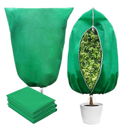 4 Pack Zippered Plant Covers for Freeze Protection, 47 x 70 in - size: 47"W x 70"H(4 PCS)