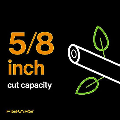 Fiskars SoftGrip Bypass Pruning Shears, 5/8" Cut Capacity Garden Clippers - size: SoftGrip