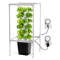JESLED 6 Tiers Hydroponics Growing System Kits with 4 LED Grow Lights - size: 6tiers