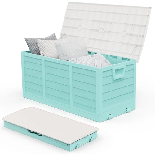VINGLI 75 Gallon collapsible Outdoor Storage Box - color: Green
