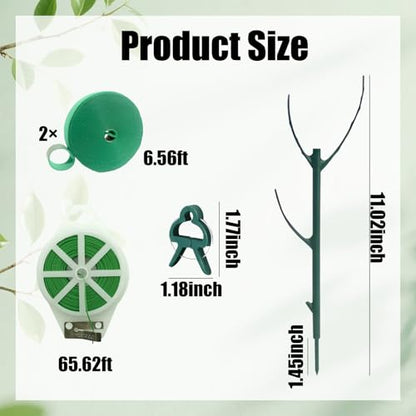 10 Pack Stackable Plant Support Stakes, Adjustable Moss Pole