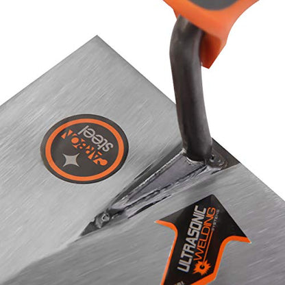 KSEIBI 281440 Narrow Bucket Brick Trowel Rubber Handle Square Tip Bricklaying Trowel (7inch-180mm) - size: 7inch-180mm