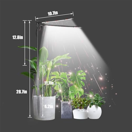 bodkar Plant Grow Light, Plant Lamp for Indoor Plants Growing - color: #2 Black（no timer）