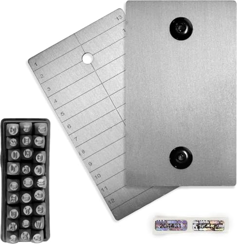 ColdTi - Titanium Bitcoin Seed Plates for Ultra-Secure Crypto Seed Phrase Storage (2 Plates, Punch Set & Seals) - Premium Seed Phrase Metal - Alphabetic Punch Set Included - size: Alphabetic Punch Set