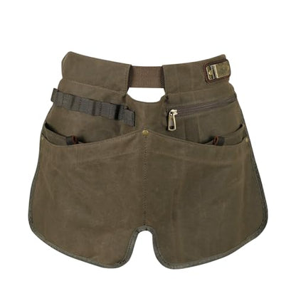 Canvas Gardening Half Apron, Heavy-Duty Florist Tool Belt 5 Pockets-Unisex
