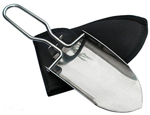 Toasis Garden Trowel Mini Outdoor Foldable Hand Shovel (Silver & Black-2pcs) - color: Silver & Black-2pcs