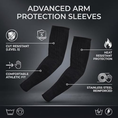 Yosoo Arm Sleeves, Armband for Garden Kitchen Work 1 Pair (Black)