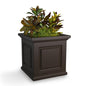 Mayne Nantucket 20in Self-Watering Square Planter, Espresso - color: Espresso