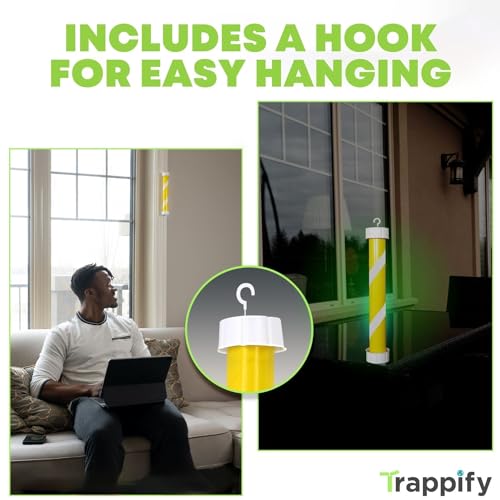 Trappify Glow-in-The-Dark Fly Trap for Indoor & Outdoor Fly Sticks (2 Pack)
