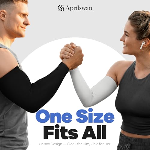 Arm Sleeves, UV Sun Protection Cooling Arm Covers for Men/Women - color: 1 Pairs - Dark Gray
