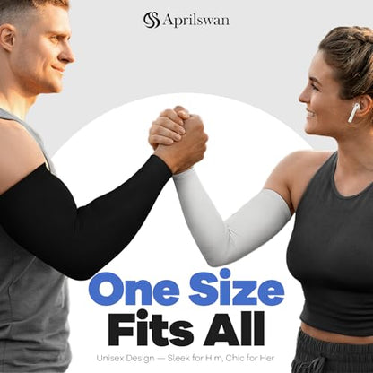 Arm Sleeves, UV Sun Protection Cooling Arm Covers for Men/Women - color: 1 Pairs - Dark Gray