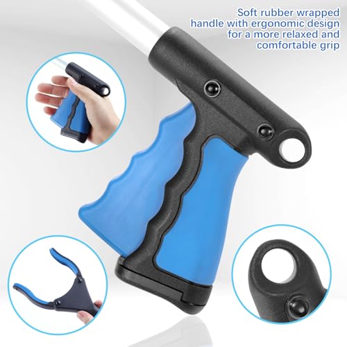 Upgraded 31 Inch Grabber Reacher Tool for Seniors, Trash Picker Upper- Anti Slip Wide Jaw, Stable Center of Gravity, Folds to 12.8 Inch Easy Storage Ideal for Trash Pickup & Surgery Recovery - size: 31 Inch