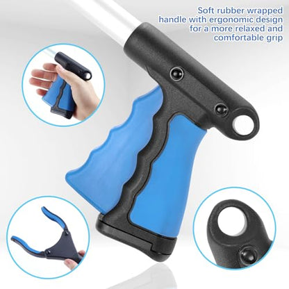Upgraded 31 Inch Grabber Reacher Tool for Seniors, Trash Picker Upper- Anti Slip Wide Jaw, Stable Center of Gravity, Folds to 12.8 Inch Easy Storage Ideal for Trash Pickup & Surgery Recovery - size: 31 Inch