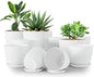 Plant Pots Indoor with Drainage 10 Pack Multi-Size Planters Set Spotty Grey - color: Speckled Grey, size: Pack of 10