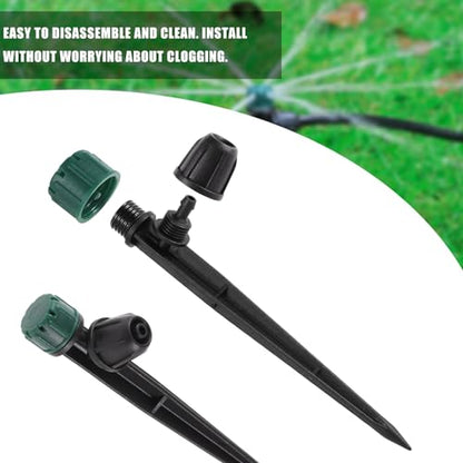 50PC Anti-Drop Drip Irrigation Emitters for 1/4" Drip Tubing - style: 50pcs-360 Degree Drip