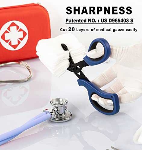 MEUUT All Purpose Scissors 8 Inch 3 Pack utility scissor for Heavy Duty Use - color: Black+navy+white