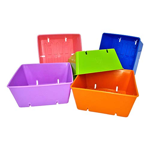 Bootstrap Farmer 5x5 Grow Trays (80-Pack) Multicolor Extra Thick Inserts for 1020 Trays, 5-Color System for Microgreens, Wheatgrass & Seed Starting - color: Multicolor, size: 80 Pack