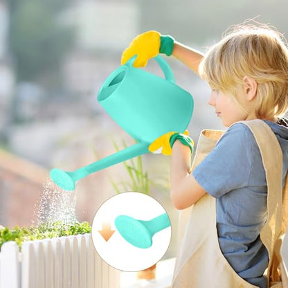 Plastic Watering Can - for Home Plant Garden - 1/2 Gallon - SkyBlue - color: Turquoise