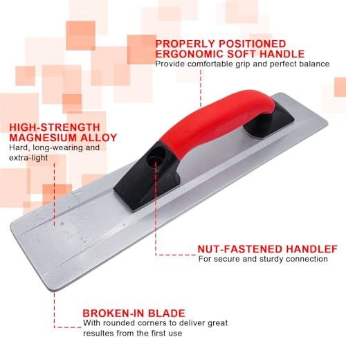 Magnesium Hand Float, 16 x 3-2/5 Inch Beveled End Concrete Float - size: 1pcs