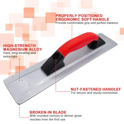 Magnesium Hand Float, 16 x 3-2/5 Inch Beveled End Concrete Float - size: 1pcs
