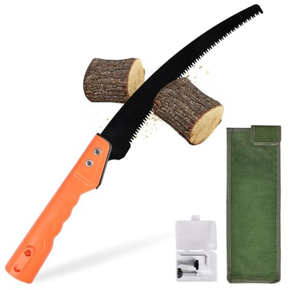 Hand Pruning Saws for Tree Trimming, Extension Pole Saw Attachment Blade, Pole Pruner Head Gardening Tool - color: Orange