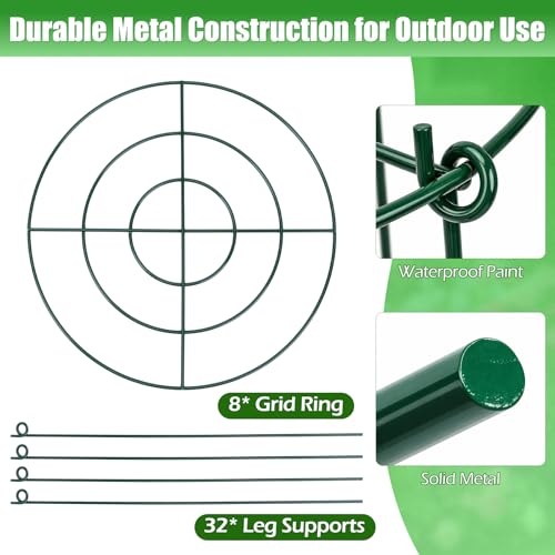 8 Pack Peony Cages and Supports, 11.5 x 20 Inch Plant Support Cage Set - size: 8 Pack- 11.5*20"
