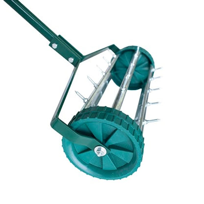 THUNDERBAY 18-Inch Heavy-Duty Rotary Spike Lawn Aerator for Garden & Yard, w/o Mud Guard - style: ARL001