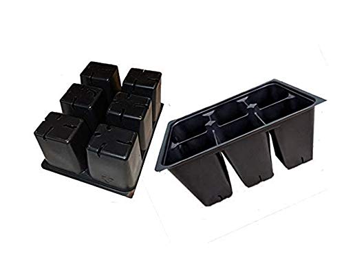 Seed Starter Trays 300 DEEP Extra Large Cells Total (50 Trays of 6 Cells Each)