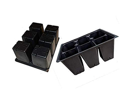 Seed Starter Trays 300 DEEP Extra Large Cells Total (50 Trays of 6 Cells Each)