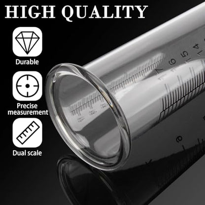 2 Pack Glass Rain Gauge, 8.25 x 2.25 Inches, 7 Inch Capacity