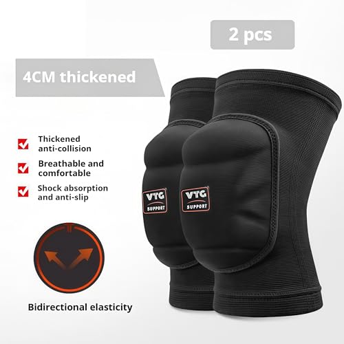 1 Pair Soft Foam Knee Pads, Shock Absorbing Support Unisex - size: Large (38-44 CM/15-17½ ")