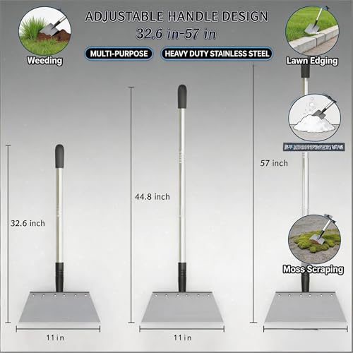 Garden Flat Shovel - Floor Scraper，Multifunctional Heavy Duty Weed Scraper