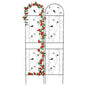 2 Pack 86.5" x 19.7" Metal Garden Trellis for Climbing Plants, Black - color: 2 Pack - Arched - 86.5" x 19.7"-Black